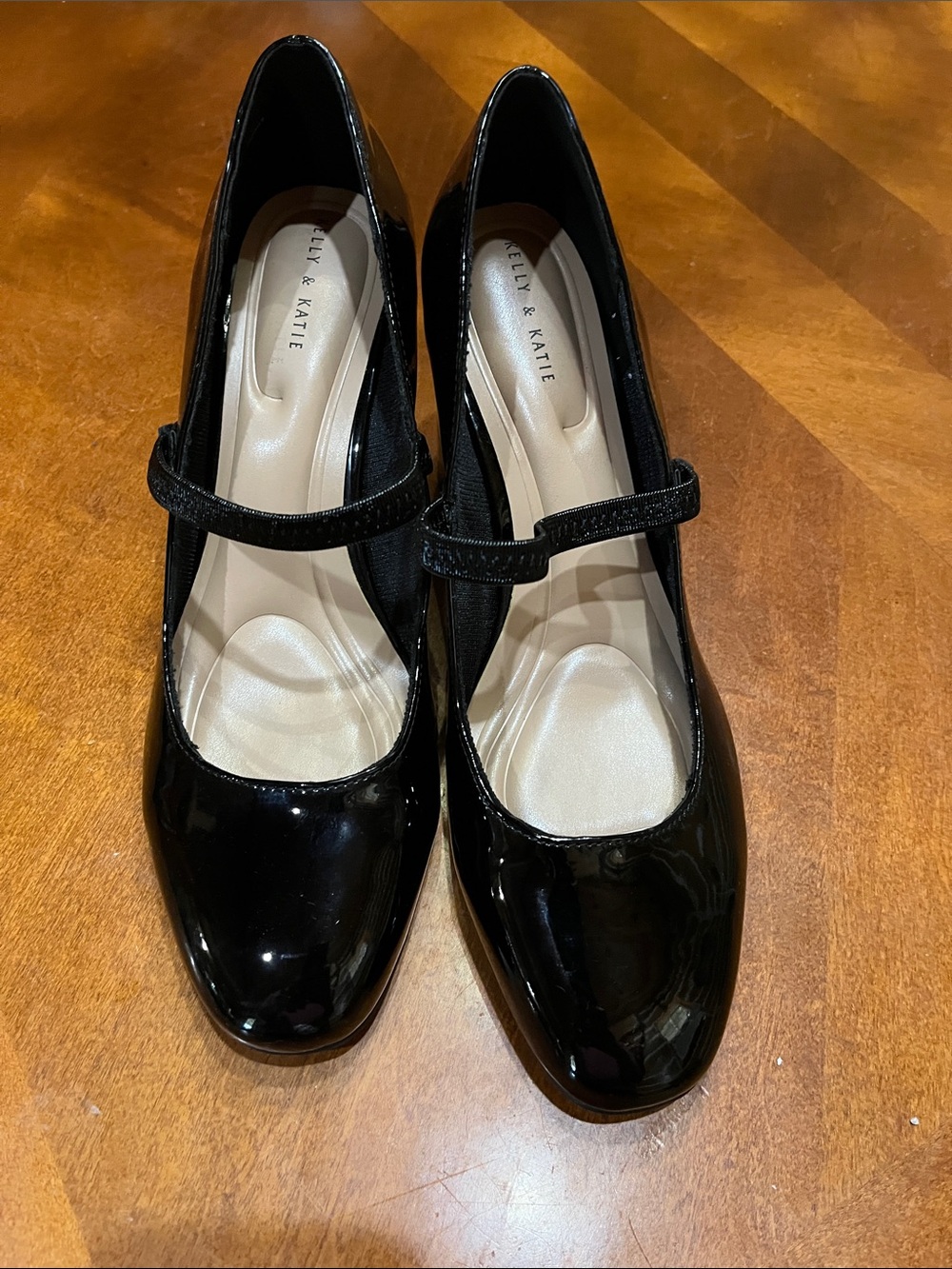 Kelly & Katie Black Patent Mary Jane Heels
